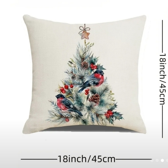 Nwt Christmas tree home decorative accent pillow case - Picture 2 of 2